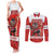 Custom Canada Ice Hockey Couples Matching Tank Maxi Dress and Long Sleeve Button Shirt Beaver Mascot With Champions Trophy