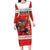 Custom Canada Ice Hockey Family Matching Long Sleeve Bodycon Dress and Hawaiian Shirt Beaver Mascot With Champions Trophy