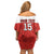 Custom Canada Ice Hockey Family Matching Off Shoulder Short Dress and Hawaiian Shirt Beaver Mascot With Champions Trophy