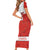 Custom Canada Ice Hockey Family Matching Short Sleeve Bodycon Dress and Hawaiian Shirt Beaver Mascot With Champions Trophy