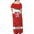 Custom Canada Ice Hockey Off Shoulder Maxi Dress Beaver Mascot With Champions Trophy