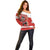 Custom Canada Ice Hockey Off Shoulder Sweater Beaver Mascot With Champions Trophy