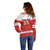 Custom Canada Ice Hockey Off Shoulder Sweater Beaver Mascot With Champions Trophy