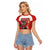 Custom Canada Ice Hockey Raglan Cropped T Shirt Beaver Mascot With Champions Trophy