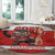 Canada Ice Hockey Round Carpet Beaver Mascot With Champions Trophy