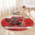 Canada Ice Hockey Round Carpet Beaver Mascot With Champions Trophy