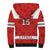 Custom Canada Ice Hockey Sherpa Hoodie Beaver Mascot With Champions Trophy