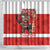 Canada Ice Hockey Shower Curtain Beaver Mascot With Champions Trophy