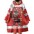 Custom Canada Ice Hockey Wearable Blanket Hoodie Beaver Mascot With Champions Trophy