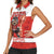 Custom Canada Ice Hockey Women Sleeveless Polo Shirt Beaver Mascot With Champions Trophy