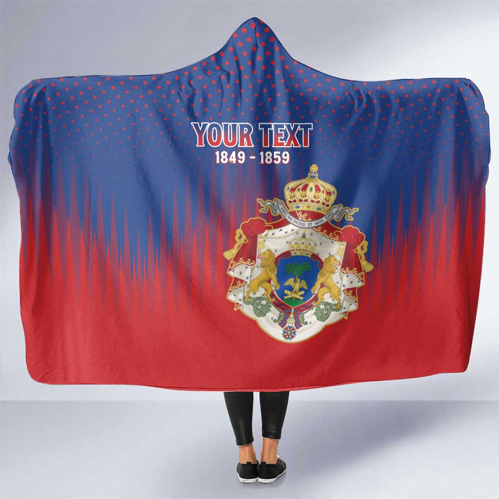 Personalized Second Empire of Haiti 1849-1859 Hooded Blanket Imperial Coat Of Arms Flag Style