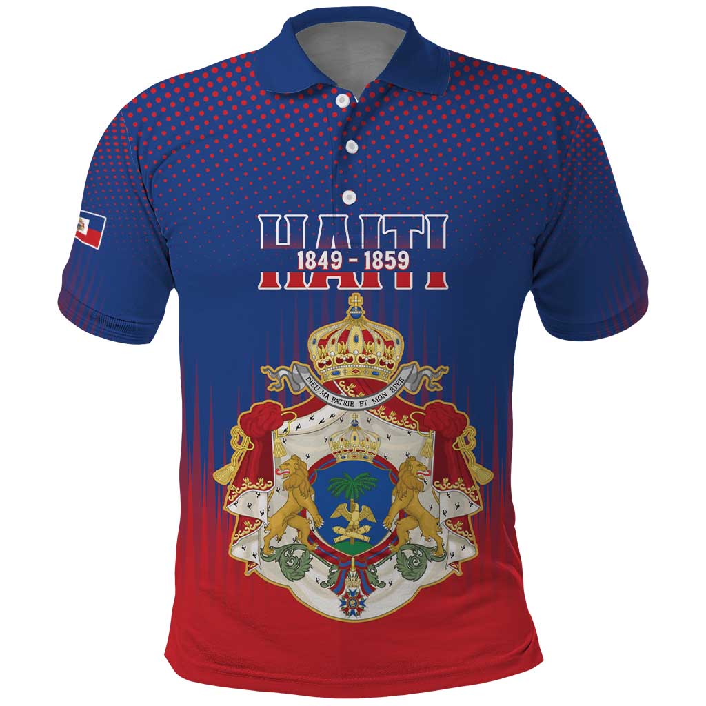 Personalized Second Empire of Haiti 1849-1859 Polo Shirt Imperial Coat Of Arms Flag Style