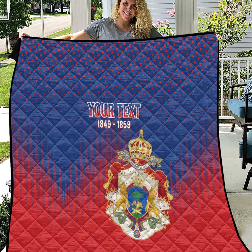 Personalized Second Empire of Haiti 1849-1859 Quilt Imperial Coat Of Arms Flag Style