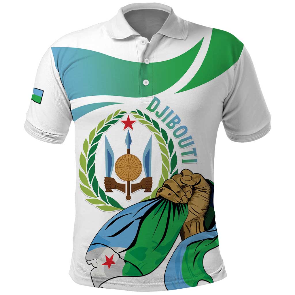 Personalized Djibouti Independence Day Polo Shirt Midnimo Sinnaan Nabad