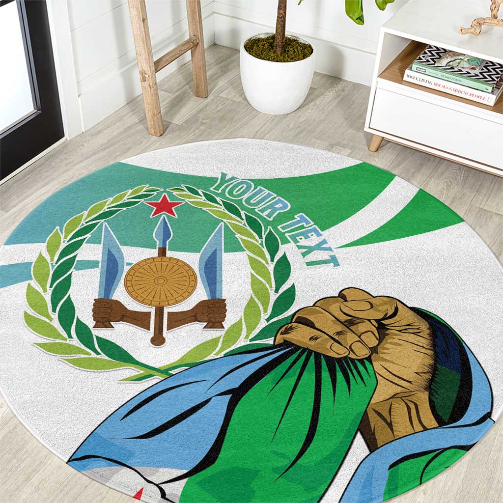 Personalized Djibouti Independence Day Round Carpet Midnimo Sinnaan Nabad