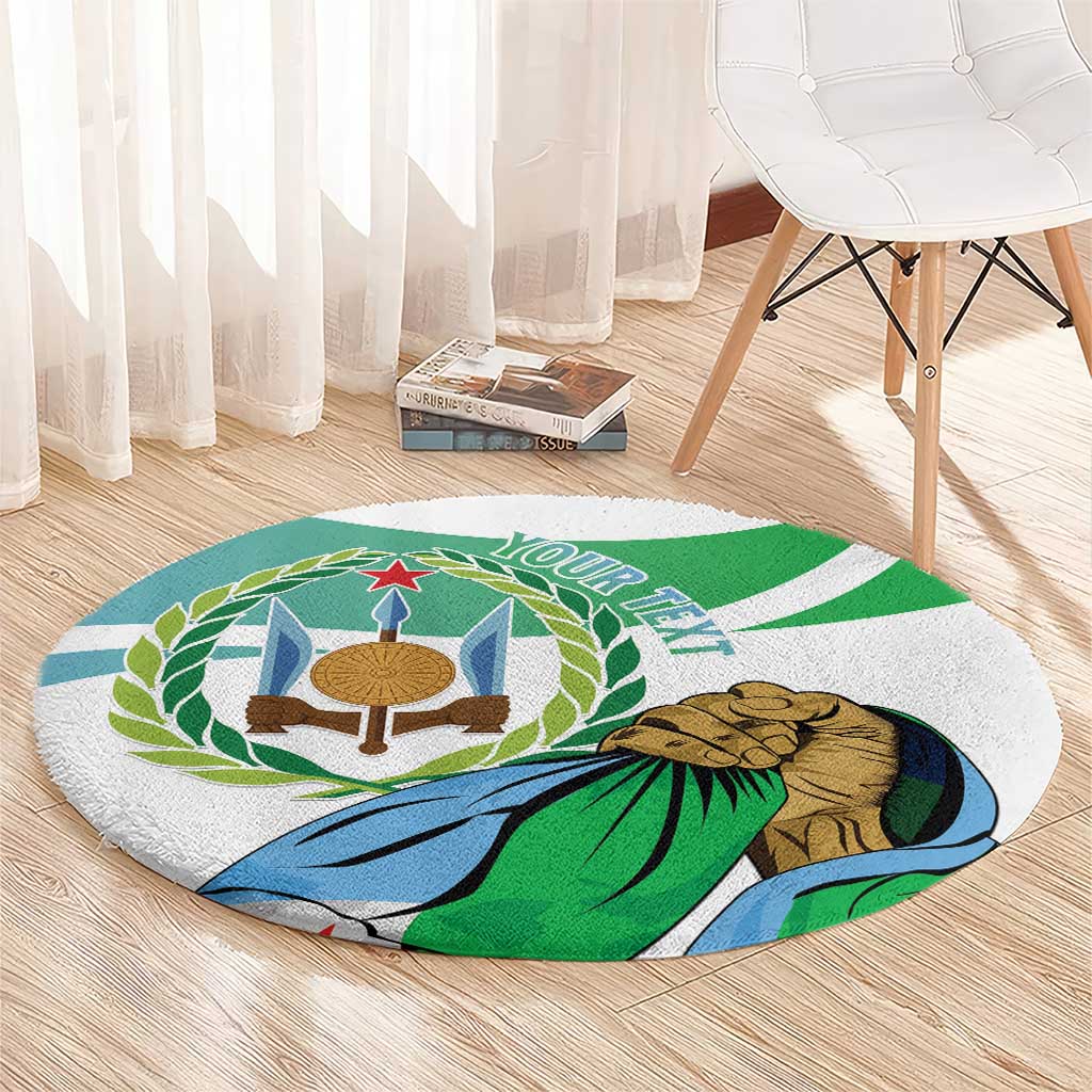 Personalized Djibouti Independence Day Round Carpet Midnimo Sinnaan Nabad