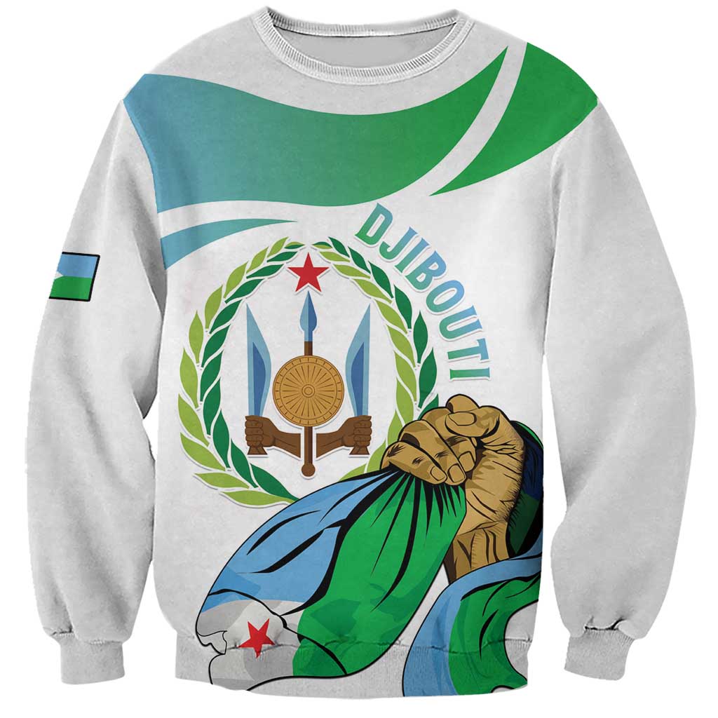 Personalized Djibouti Independence Day Sweatshirt Midnimo Sinnaan Nabad