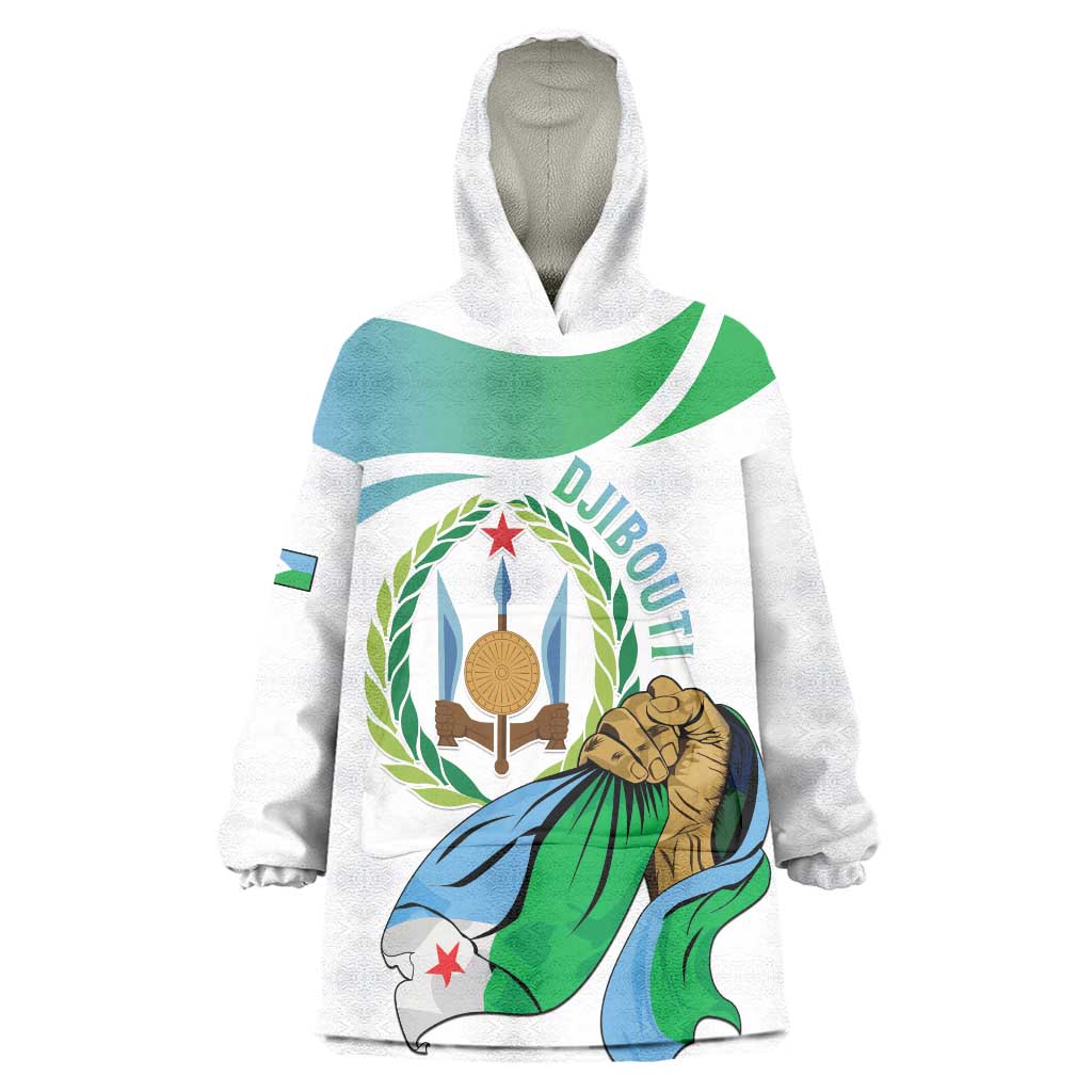 Personalized Djibouti Independence Day Wearable Blanket Hoodie Midnimo Sinnaan Nabad