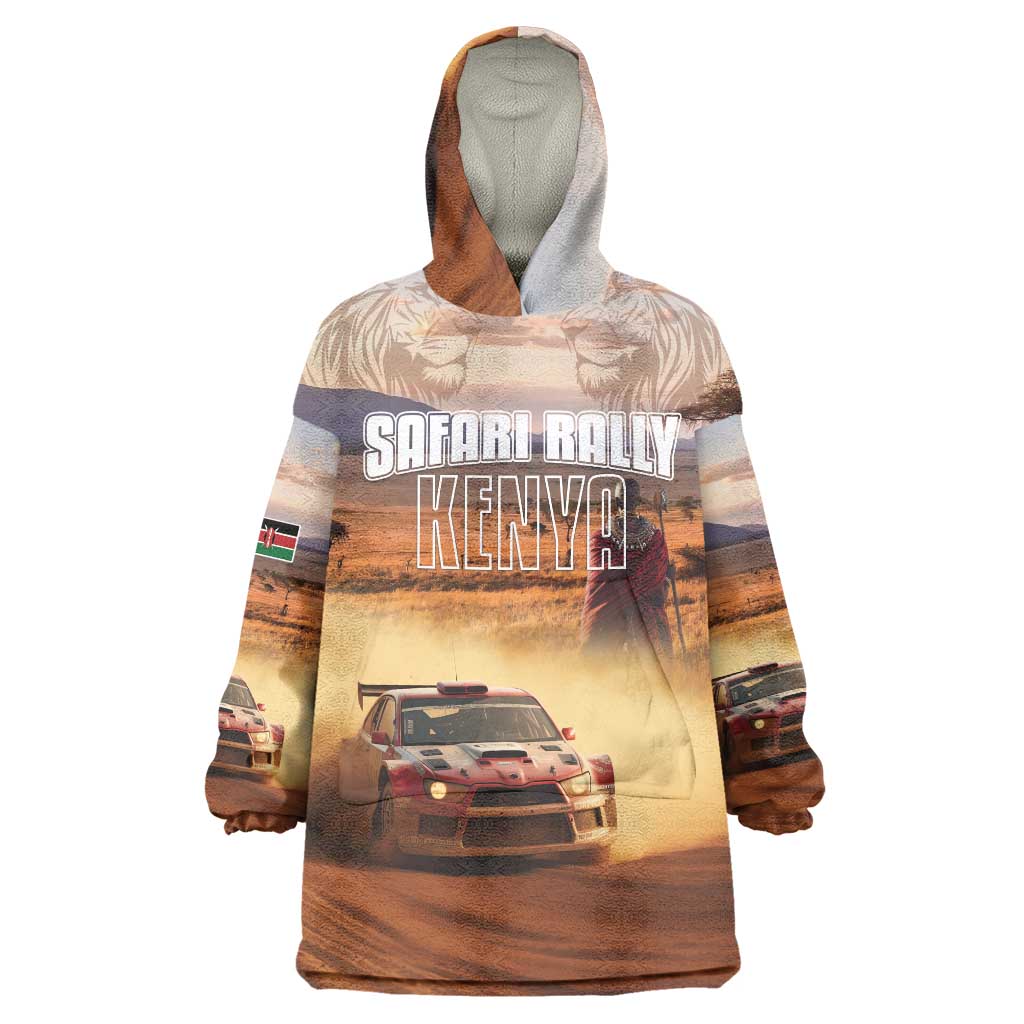 Personalized Kenya Rally Wearable Blanket Hoodie Road To Champions