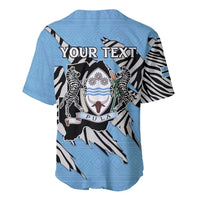 Personalized Botswana Baseball Jersey Coat Of Arms With Map - African and Zebra Patterns