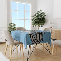 Personalized Botswana Tablecloth Coat Of Arms With Map - African and Zebra Patterns