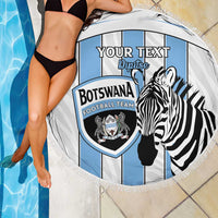 Custom Botswana Football Beach Blanket Come On Zebras