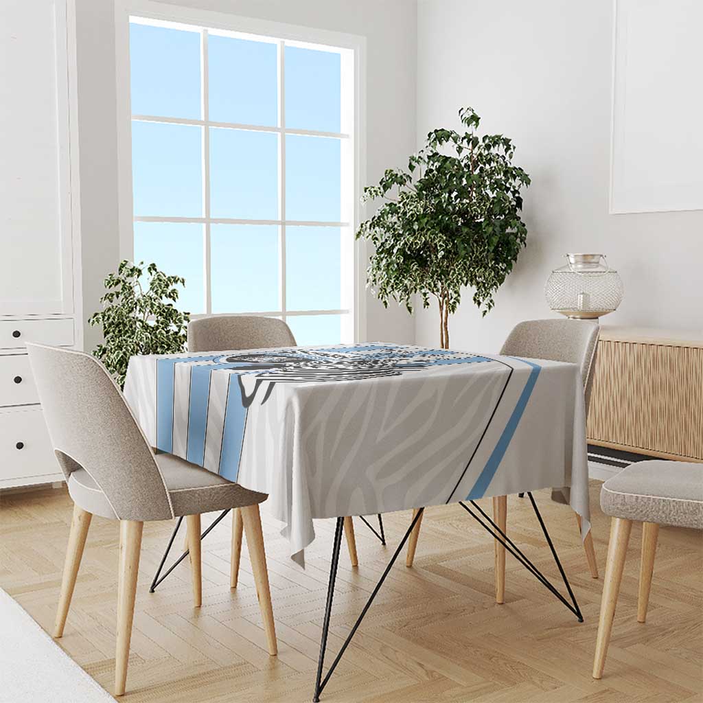 Custom Botswana Football Tablecloth Come On Zebras