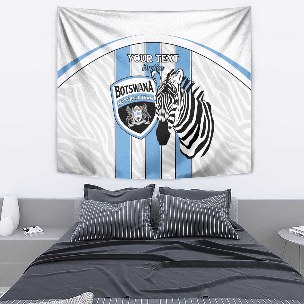 Custom Botswana Football Tapestry Come On Zebras