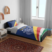 Custom Seychelles Beach Soccer 2025 Bedding Set Flag Style