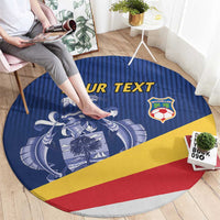 Custom Seychelles Beach Soccer 2025 Round Carpet Flag Style