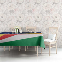 Custom Seychelles Beach Soccer 2025 Tablecloth Flag Style
