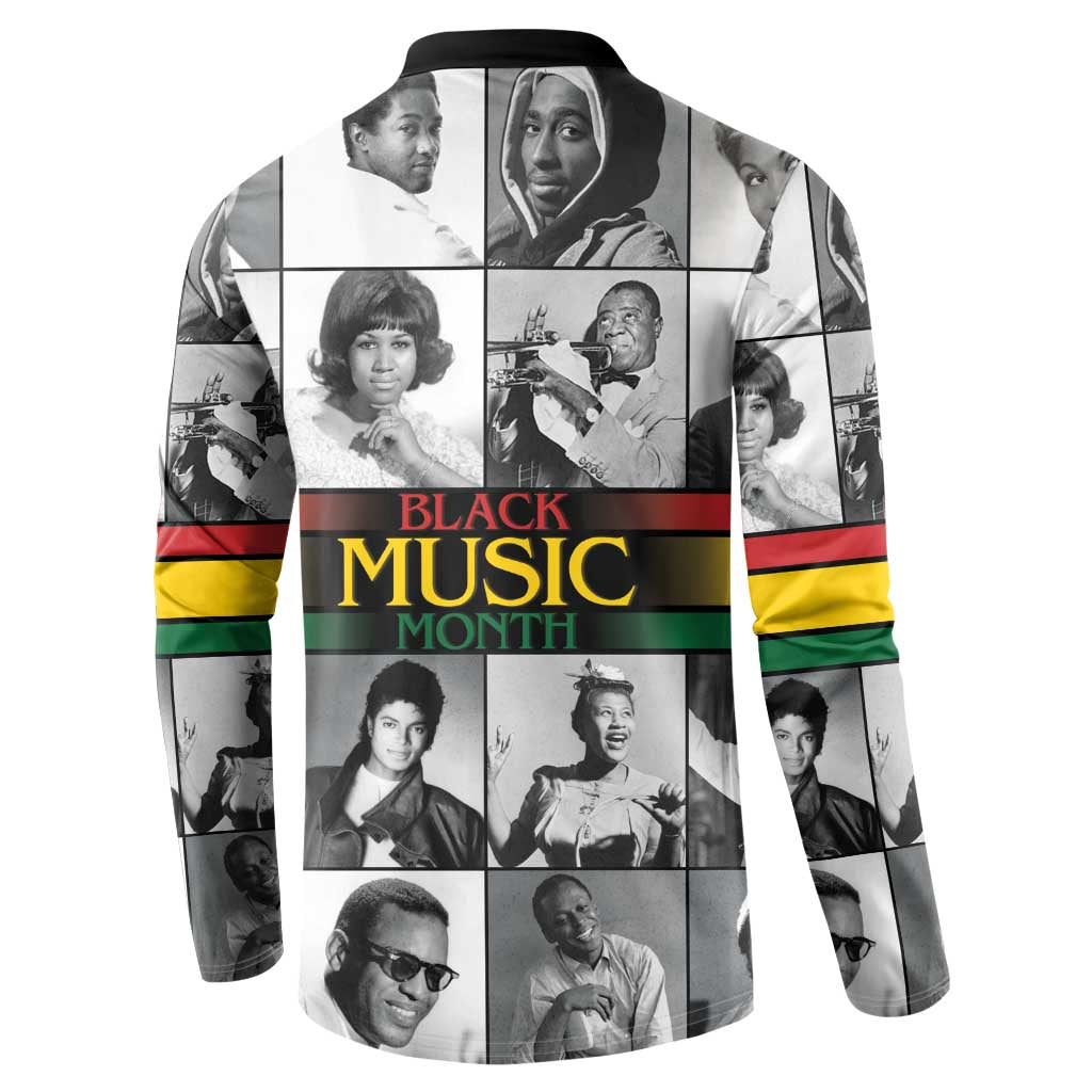 African-American Black Music Month Button Sweatshirt Legends Tribute