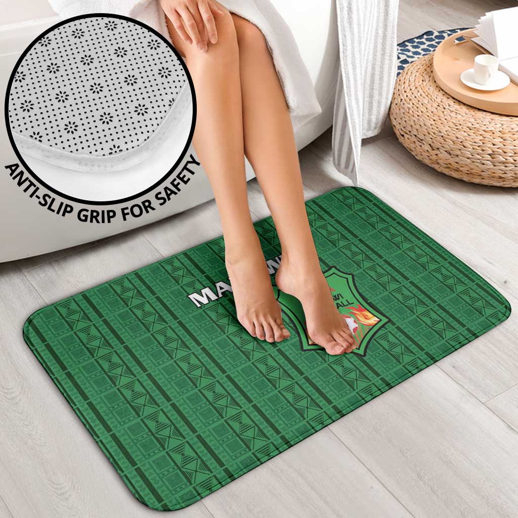Malawi Football Bathroom Set Come On Flames - Green - Wonder Print Shop