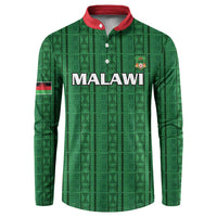 Custom Malawi Football Button Sweatshirt Come On Flames - Green - Wonder Print Shop
