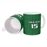 Custom Malawi Football Ceramic Mug Come On Flames - Green - Wonder Print Shop