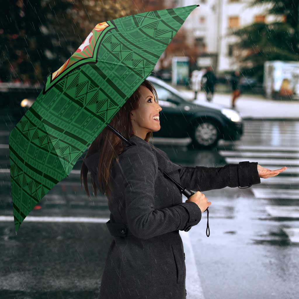 Malawi Football Umbrella Come On Flames - Green - Wonder Print Shop