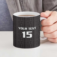 Custom Malawi Football Ceramic Mug Come On Flames - Black - Wonder Print Shop