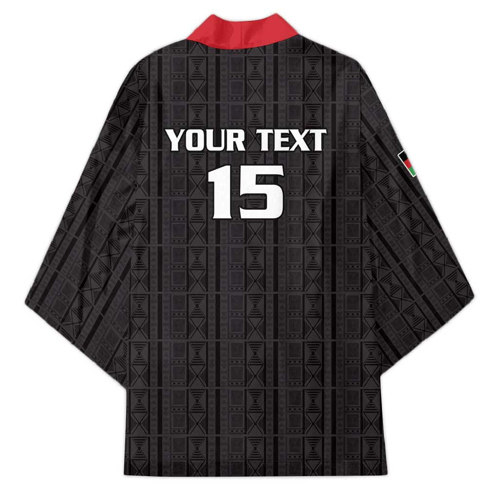 Custom Malawi Football Kimono Come On Flames - Black - Wonder Print Shop