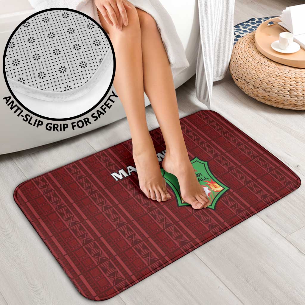 Malawi Football Bathroom Set Come On Flames - Red - Wonder Print Shop