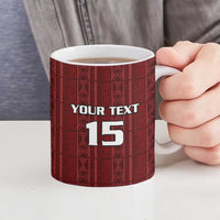 Custom Malawi Football Ceramic Mug Come On Flames - Red - Wonder Print Shop