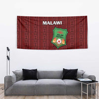 Red Malawi football tapestry with MALAWI heading and crest logo badge