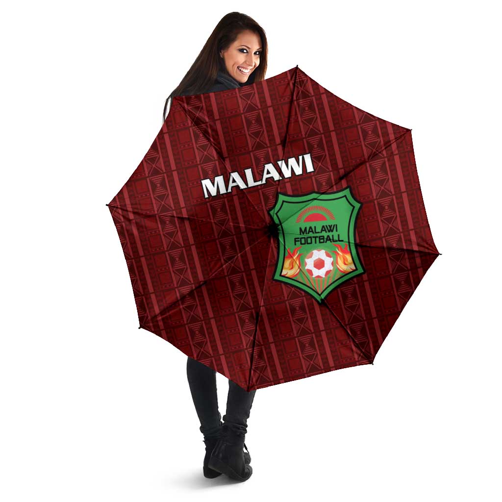 Malawi Football Umbrella Come On Flames - Red - Wonder Print Shop