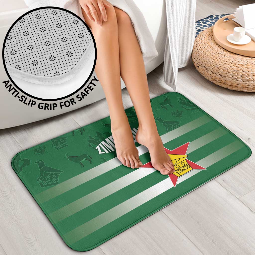 Rugby Zimbabwe Custom Bathroom Set Go Champions Sables - Wonder Print Shop