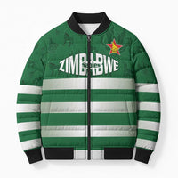 Rugby Zimbabwe Custom Bomber Puffer Jacket Go Champions Sables - Wonder Print Shop