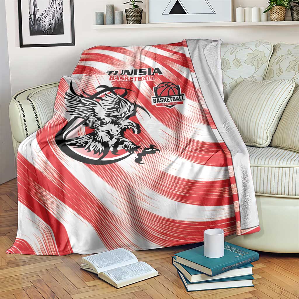 Tunisia Basketball Blanket Go Eagles of Carthage - Wonder Print Shop