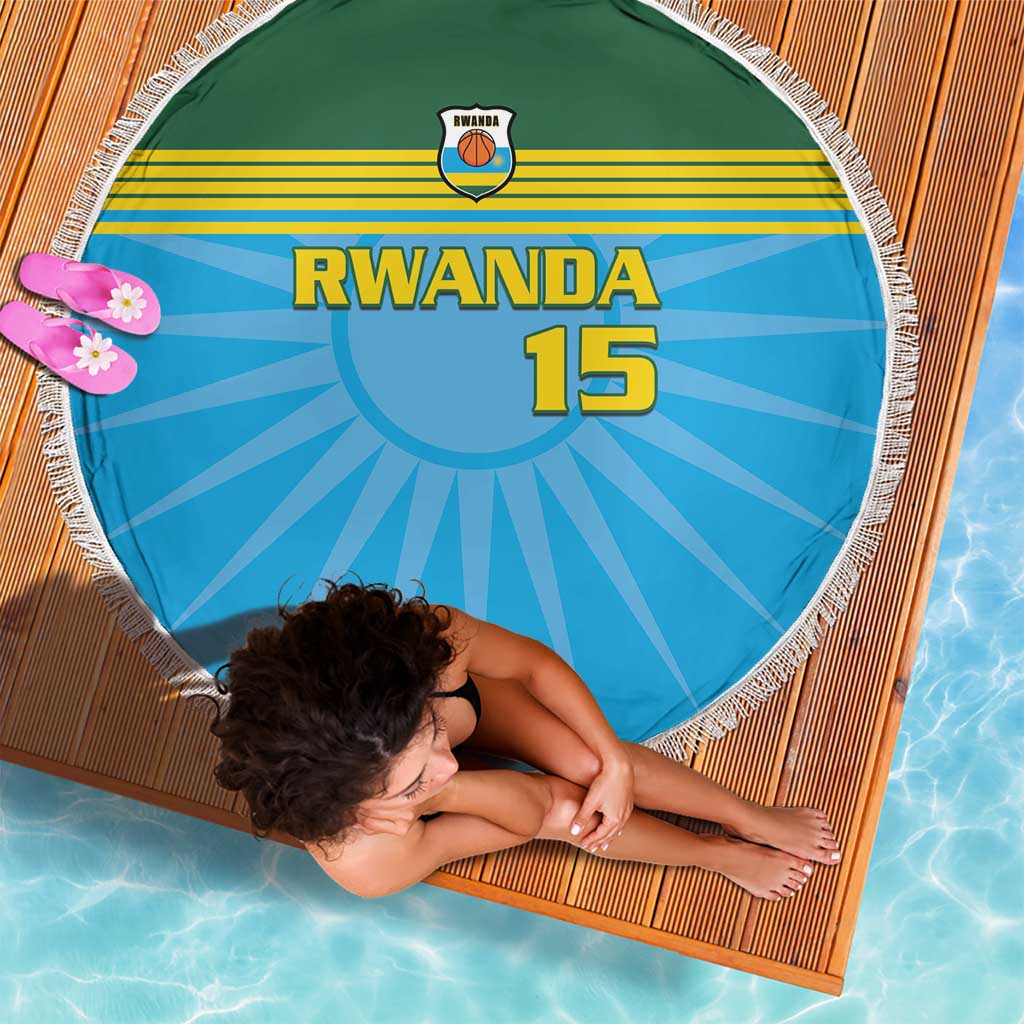 Custom Rwanda Basketball Beach Blanket Go Champions - Wonder Print Shop