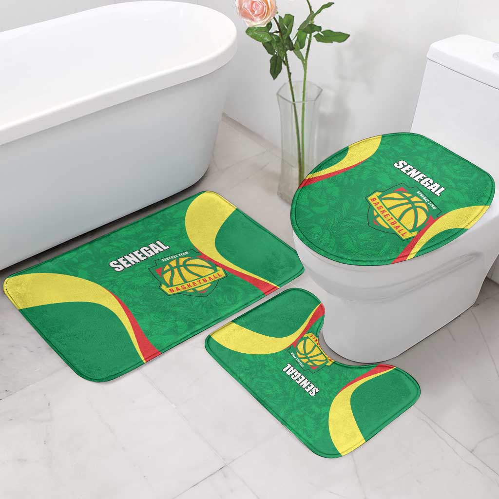 Custom Senegal Basketball Bathroom Set Go Champions Lions - Wonder Print Shop
