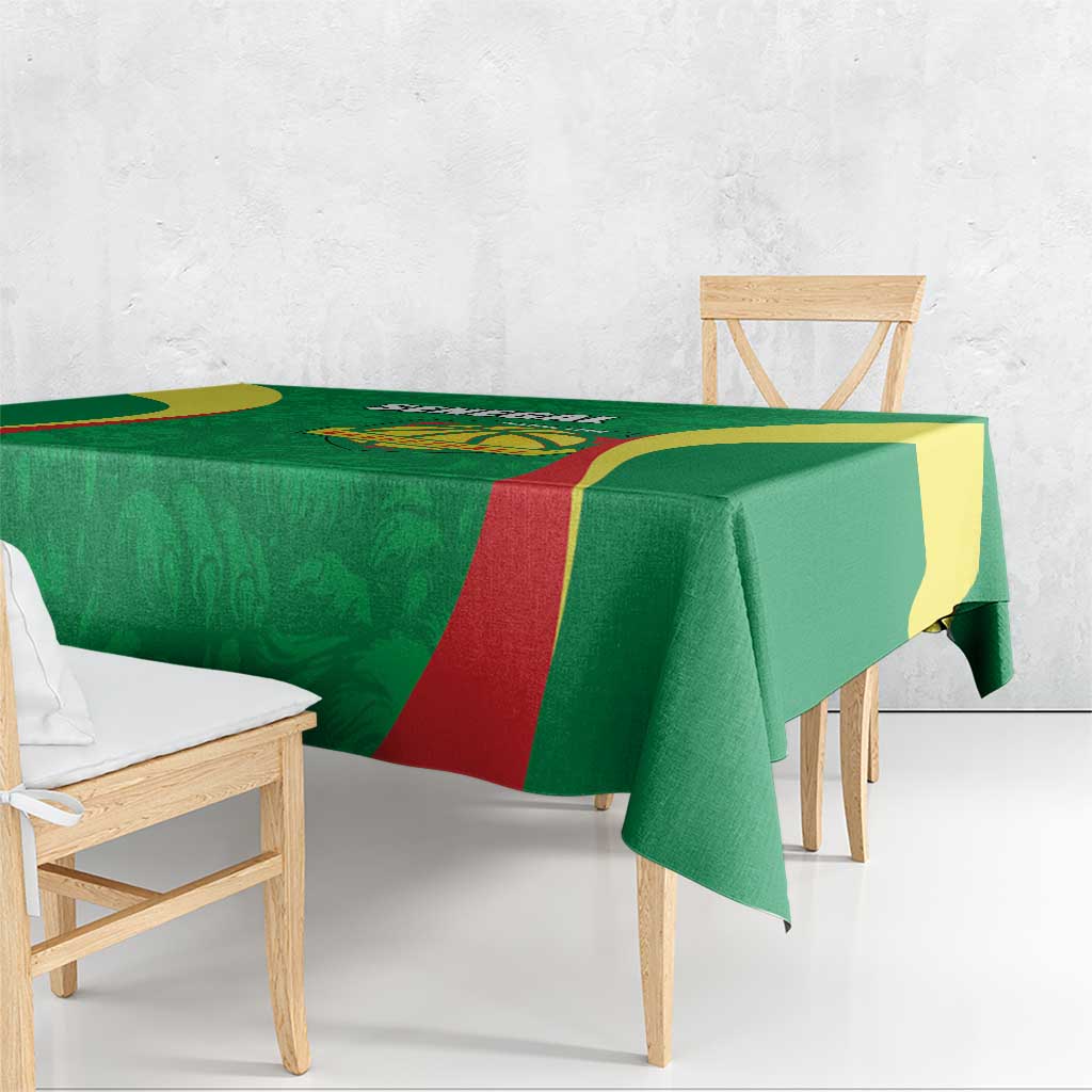 Custom Senegal Basketball Tablecloth Go Champions Lions - Wonder Print Shop