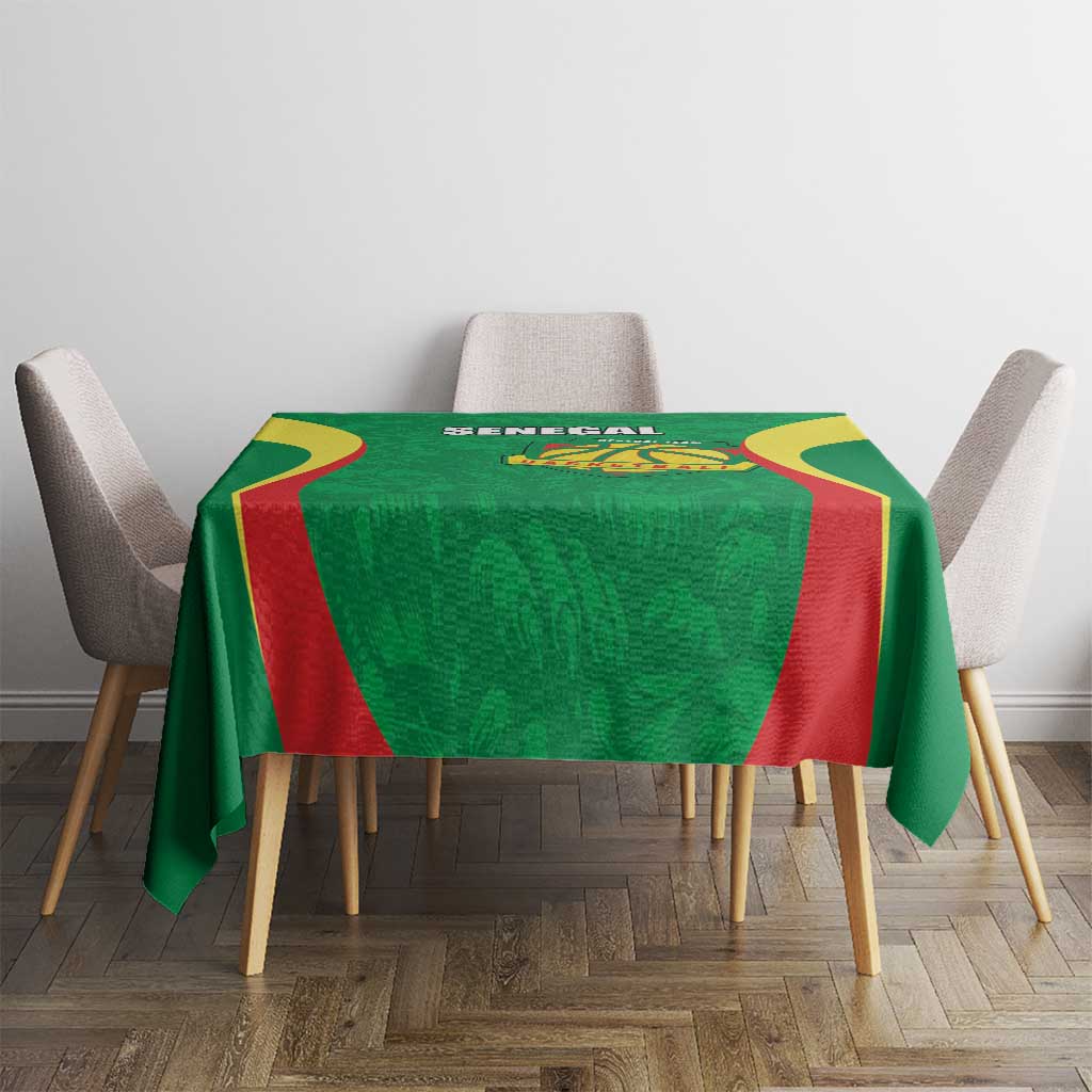 Custom Senegal Basketball Tablecloth Go Champions Lions - Wonder Print Shop