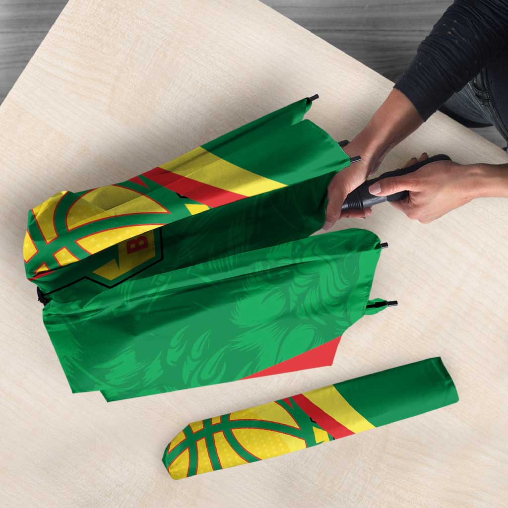 Custom Senegal Basketball Umbrella Go Champions Lions - Wonder Print Shop